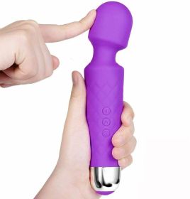 Cordless Handheld Powerful Vibrating Massager Wand Full Body Therapy Motor(Must Provide A Hazardous Materials Shipping Label For Self-pickup By U (Color: Purple)