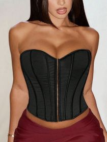 Women's Heart Solid Color Shapewear (Color: black, size: S)