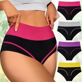 4 Pack Classic Women Tight Panties Bikini Panty Women's Mid-High Waist Briefs Knickers (Color: 4 pack multi color, size: L)